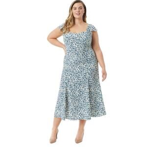 Jessica Simpson Floral Midi Cottagecore Dress Romantic Casual Plus Size 1X